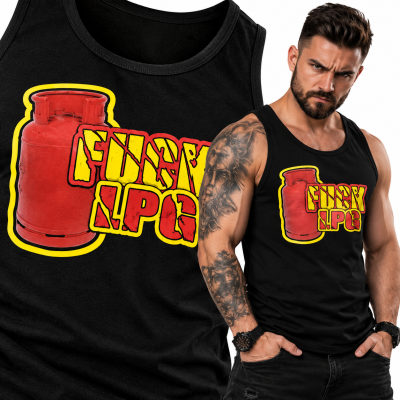 TANK TOP ŚMIESZNY MOTORYZACYJNE FUCK LPG